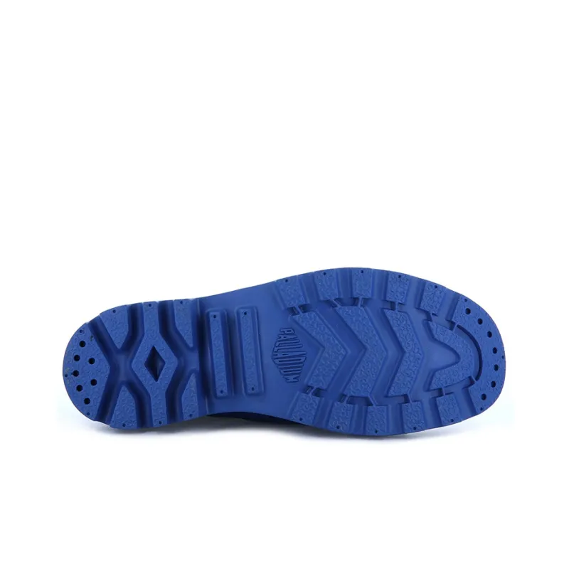 Palladium Mono Chrome Anti-Slip Wear-Resistant High-Top Canvas Shoes Unisex Blue-4
