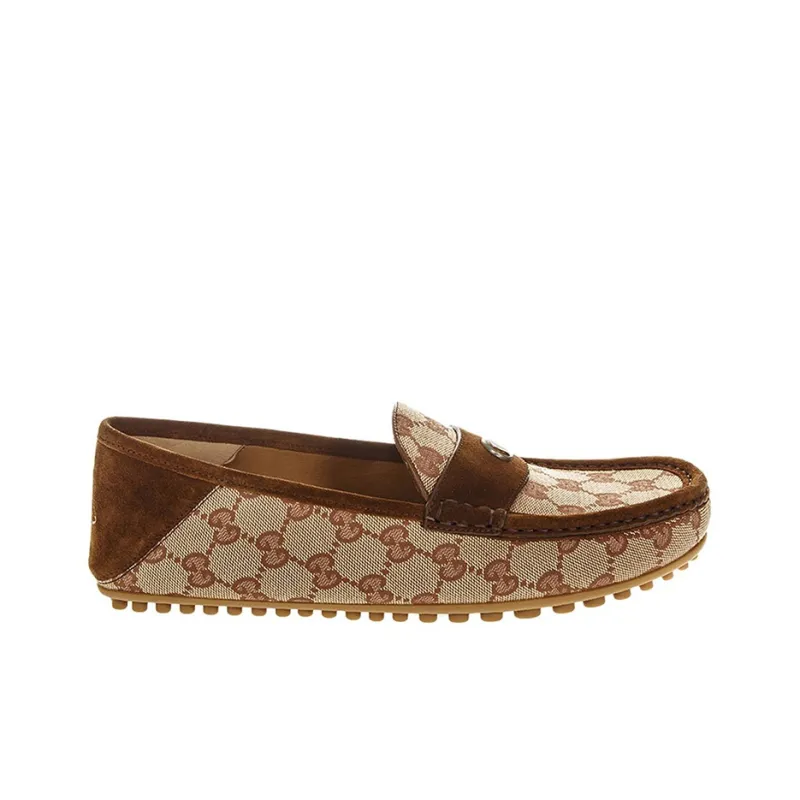 GUCCI Casual Single Shoes Men's Beige-1