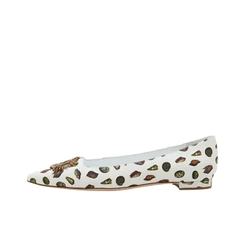 MANOLO BLAHNIK Women's Casual Shoes Low Heel Women's White