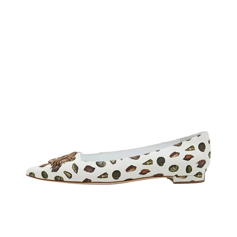 MANOLO BLAHNIK Women's Casual Shoes Low Heel Women's White-0