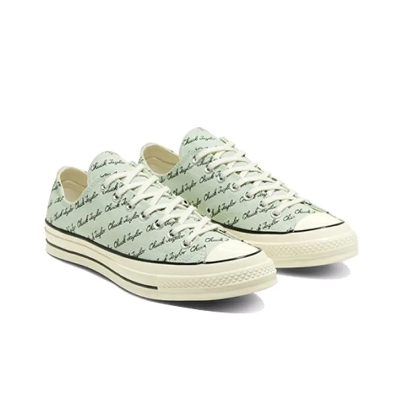 Chuck 70 Converse Low 'Scripted Signature Print Green Oxide'-2