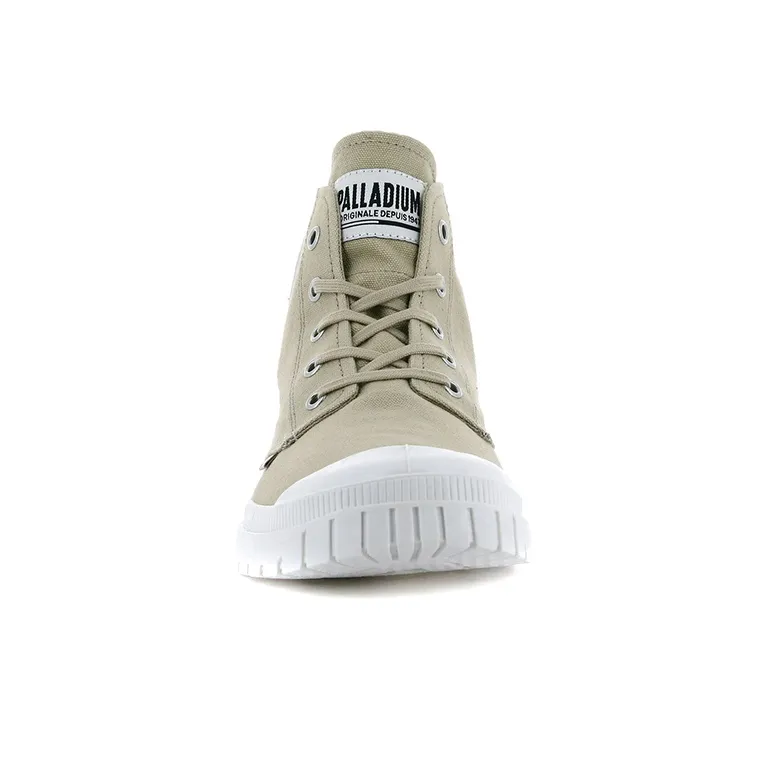Palladium Pampa Sp20 Hi Canvas Slip Resistant Breathable High Top Canvas Shoes Unisex Khaki-3