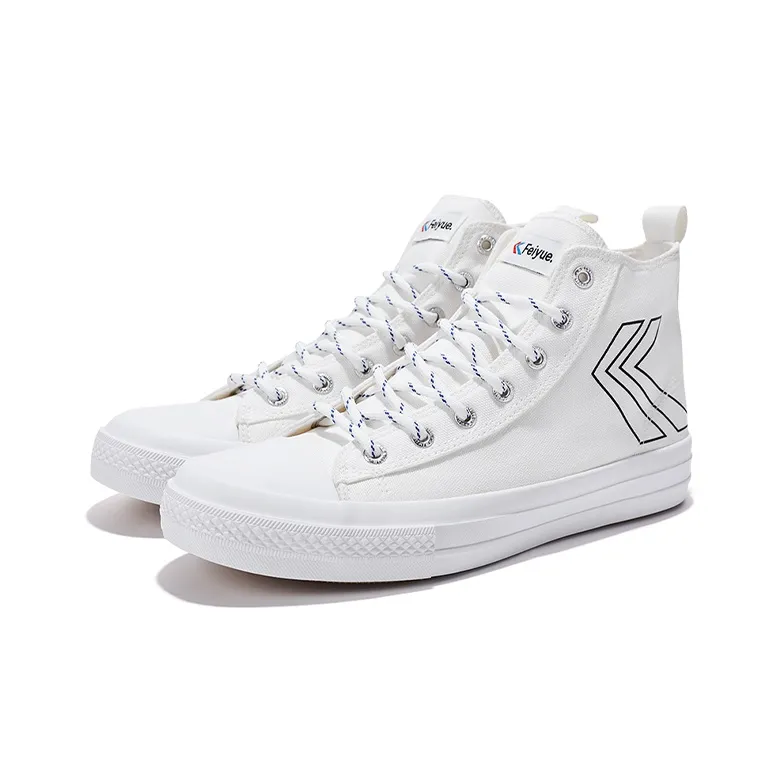 Feiyue Mid Top Canvas Shoes Unisex Black White-3