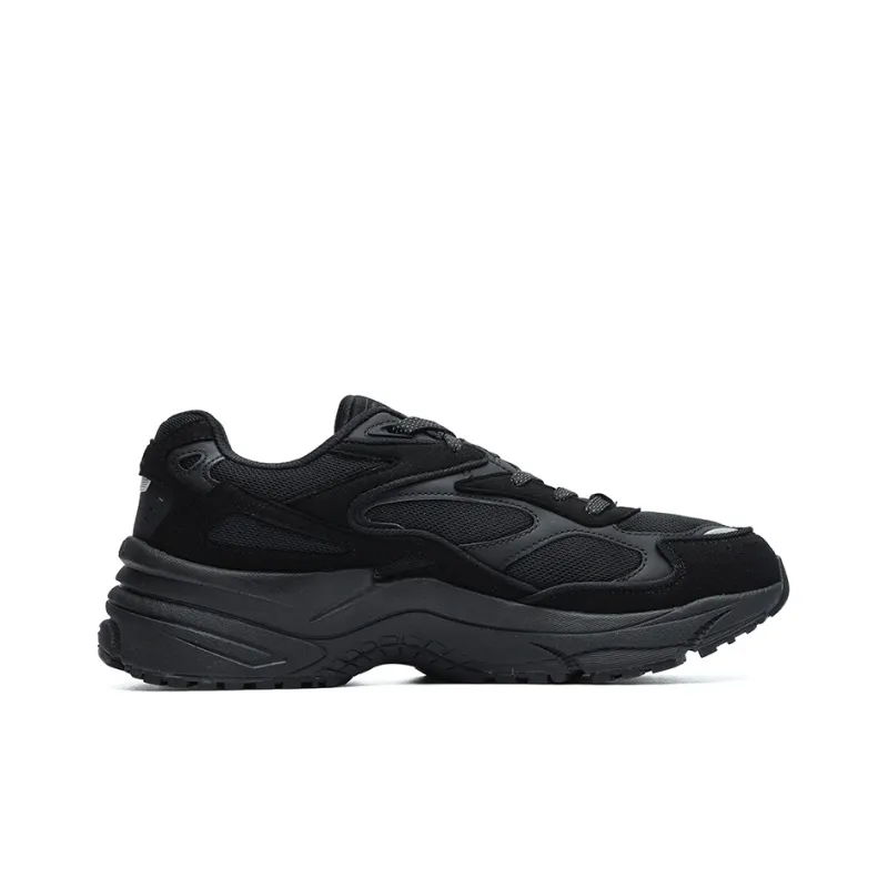 FILA FUSION Catapult Cushioned Wear Resistant Lightweight Height Increasing Low Top Chunky Sneakers Men's Black-1