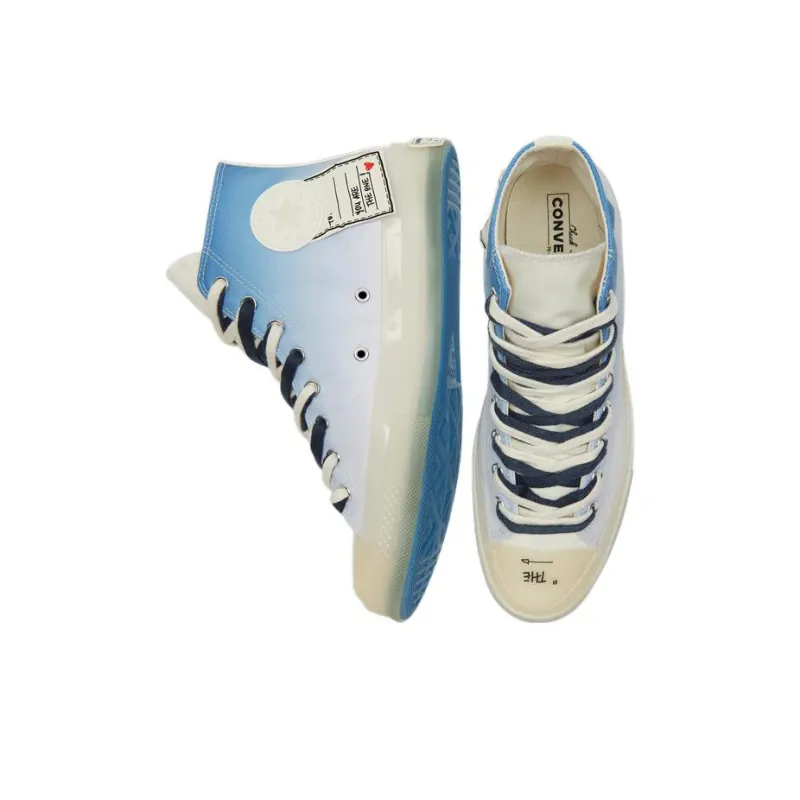 Converse 1970s Chuck Taylor All Star Anti Slip Wear Resistant High Top Canvas Shoes Unisex Blue-4