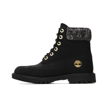 Timberland 6 Inch Heritage Lace Up Cupsole Boots 'Black Nubuck' Women's