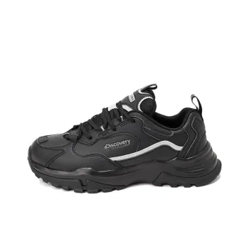 Discovery Expedition Cushioning Anti-Slip Wear-Resistant Breathability Low-Top Chunky Sneakers Women's Black