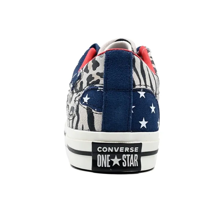 Converse One Star Leopard Grain Brown 'Black White Red'-3