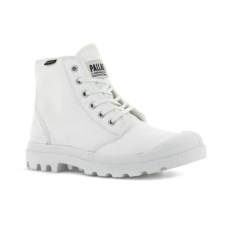Palladium Pampa Hi Originale Anti-Slip Wear-Resistant High-Top Canvas Shoes Unisex Star White-2