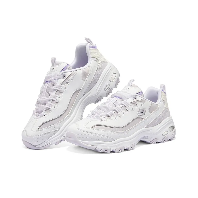 Skechers D'Lites 1.0 'White Purple' Women's-3