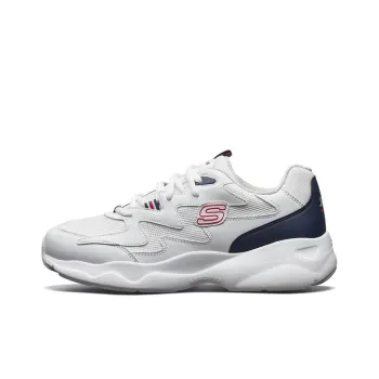 Skechers D'Lites Airy Low Top Running Shoes White/Black/Red