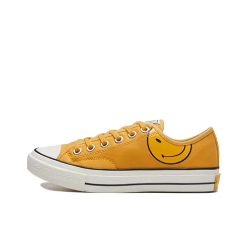 SMILEY Canvas Shoes Unisex Low-Top Orange Yellow