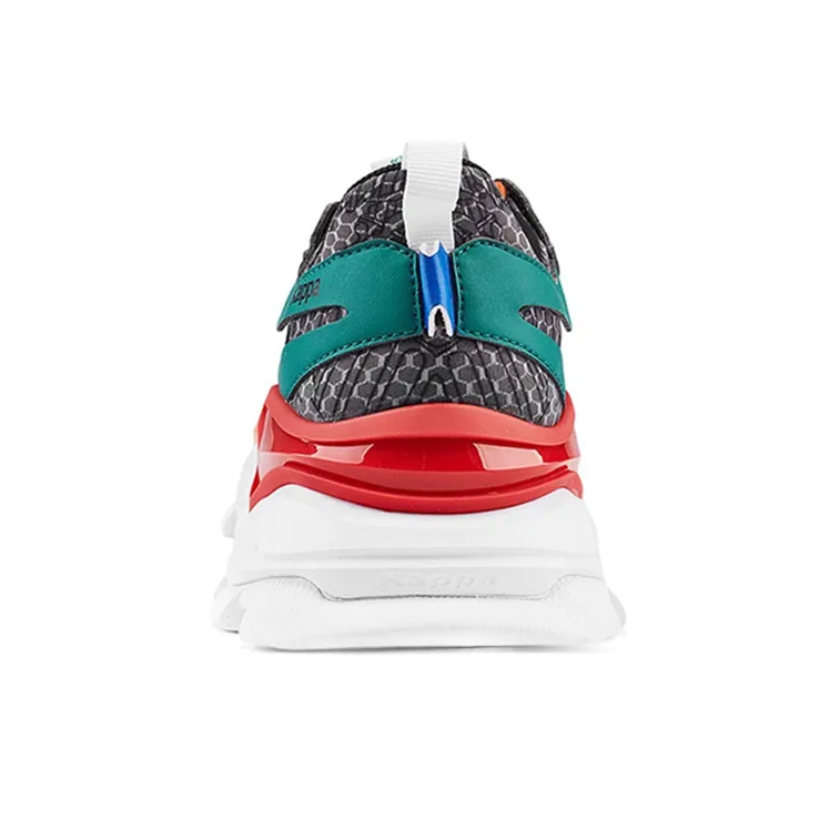 Kappa Cushioning Slip Resistant Balance Low Top Chunky Sneakers Unisex Red Gray-5