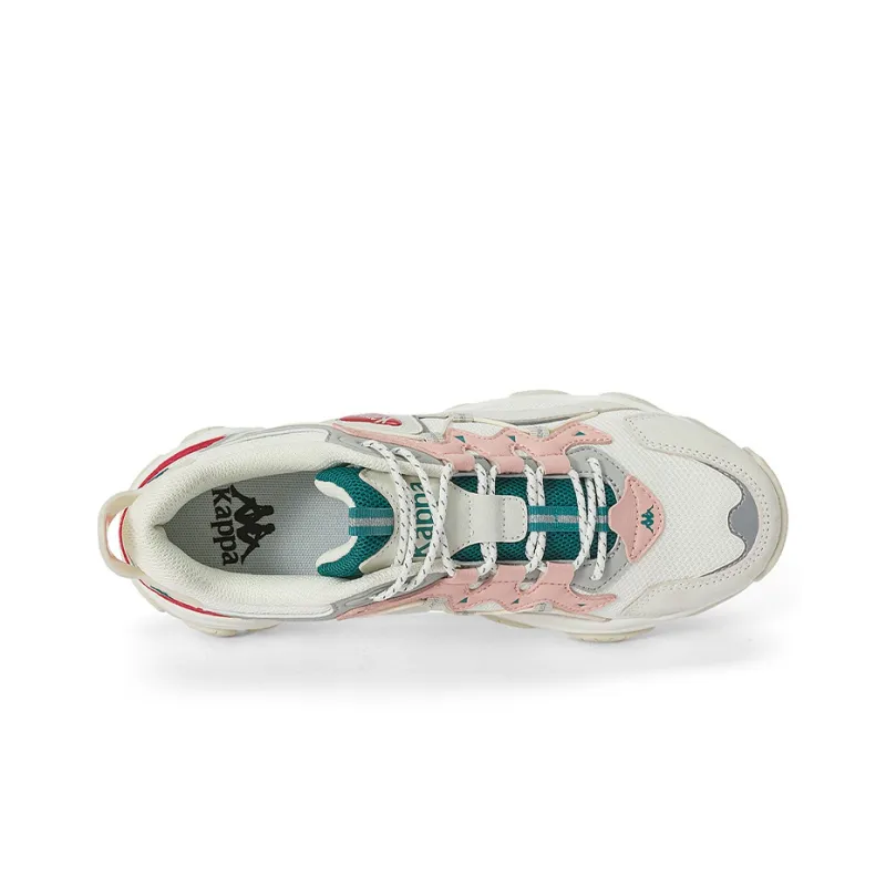 Kappa Abrasion Resistant Low Top Chunky Sneakers Women's Gray Beige Purple-5
