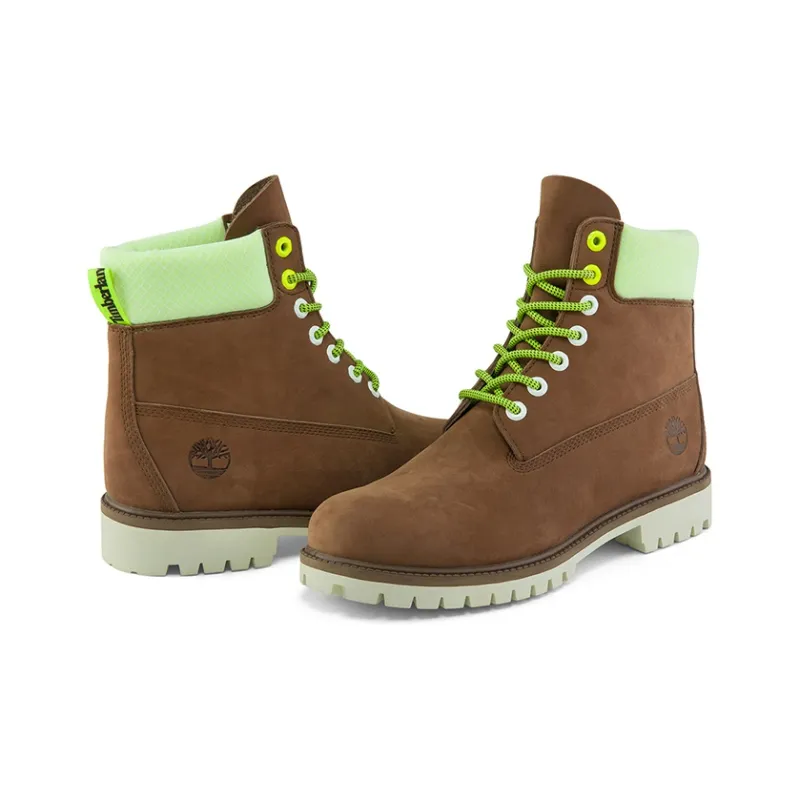 Timberland Hi Vis Heritage 6 Inch Waterproof Wide Fit Boot 'Dark Purple'-4