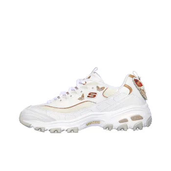 Skechers D'LITES 1.0 1 Cushioning Anti Slip And Wear Resistant Low Top Chunky Sneakers Women's White