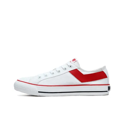 Pony Canvas Shoes Men Low-Top White/Red