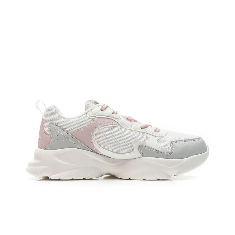 XTEP Chunky Sneakers Women's Low Top Sail White/Tru Gray/Light Pink-1