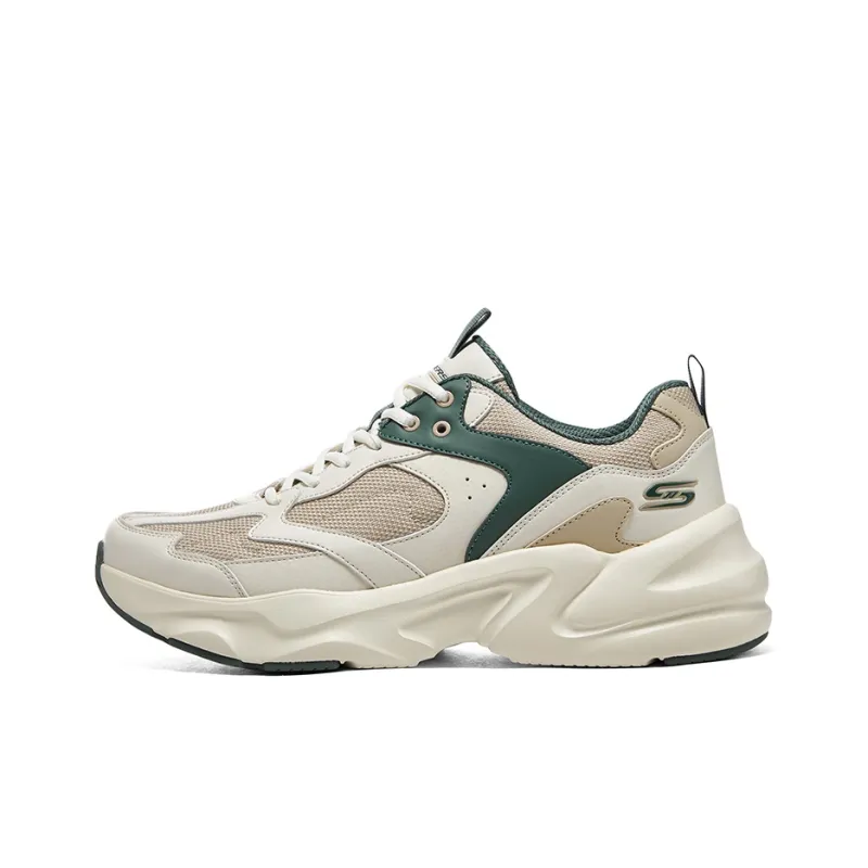 Skechers BOBS BAMINA 2 Anti Slip Wear Resistant Low Top Chunky Sneakers Men's Beige Green-0