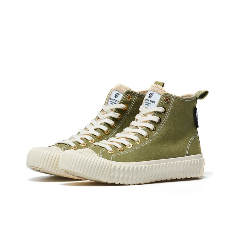 Excelsior Canvas Shoes Unisex High Top Matcha Green-1