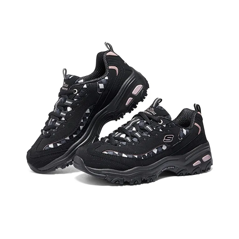Skechers Sport D'Lites Fancy Leopard 10 'Black Pink' Women's-3