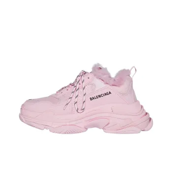 Balenciaga Triple S Fake Fur Pink Women's