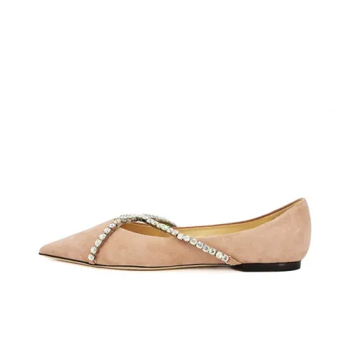 Jimmy Choo Genevi Flat Casual Single shoes deportivos Women's Nude Pink