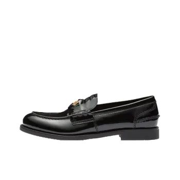 MIU MIU Logo plaque Patent leather Loafers