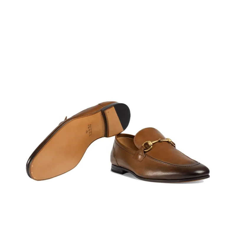 GUCCI Jordaan Leather Loafers-5