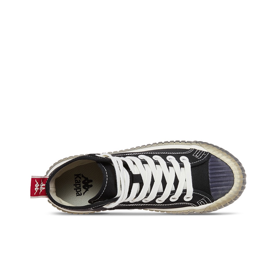 Kappa Canvas Shoes Unisex High-Top Black - POIZON