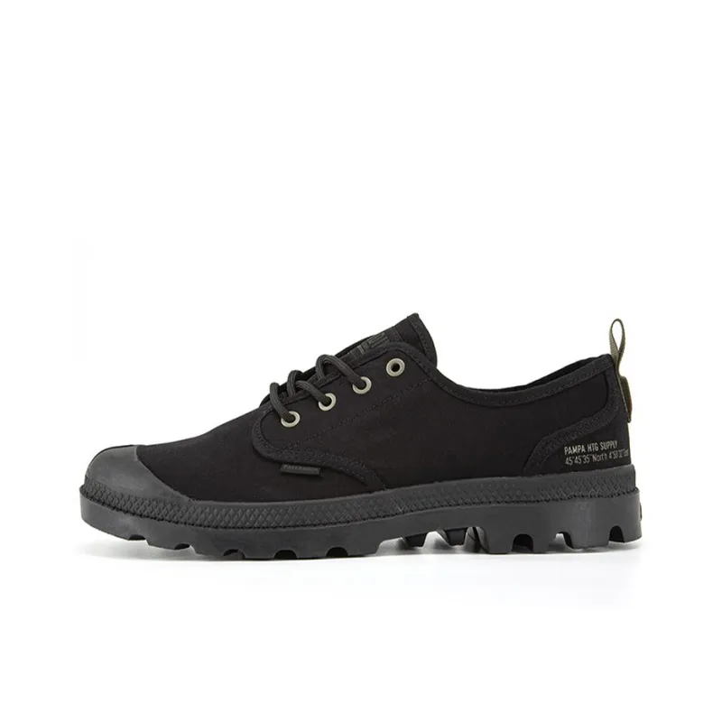 Palladium Pampa OX HTG Supply Slip Resistant, Abrasion Resistant, Breathable Low Top Canvas Shoes Women's Black-0