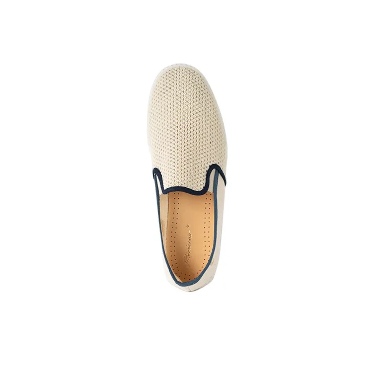 Rivieras Casual Single Shoes Unisex Beige Blue-5