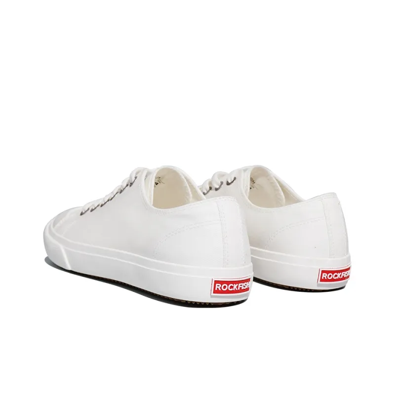 Rockfish Anti Slip Wear Resistant Water Resistant Lightweight Low Top Canvas Shoes Men's White-3