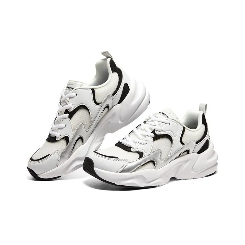 Skechers BOBS BAMINA 2 Chunky Sneakers Women's Low Top Black/White-3