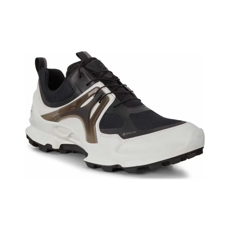 Ecco Biom Fjuel Water-Resistant Low-Top Chunky Sneakers Women's Black White-1