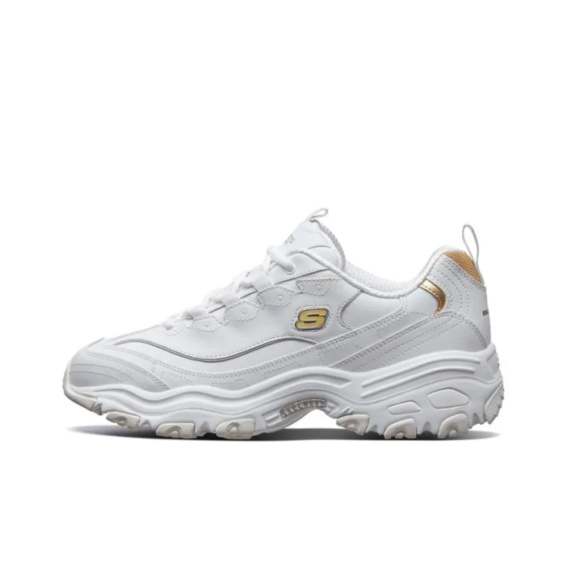 Skechers D'lites 1.0 Running Shoes White/Gold-0