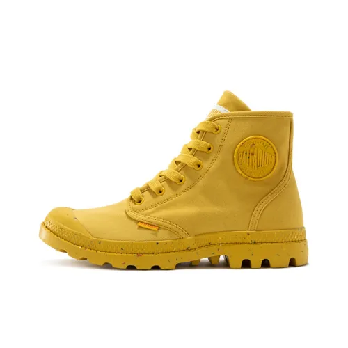 Palladium Pampa Canvas Shoes Unisex High-Top Mustard Yellow