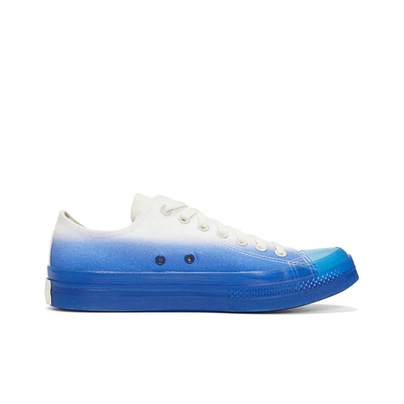 Converse Chuck Taylor Seasonal Wear Resistant Slip Resistant Low Top Canvas Shoes Unisex Blue White-1