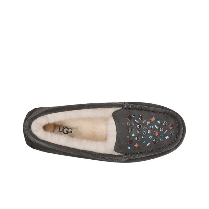 UGG Ansley Stud 2 Rivets Slip On Grey Women's-4