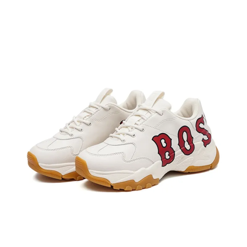 MLB Big Ball Chunky P Mega Wear Resistant Low Top Chunky Sneakers Unisex White Red-2
