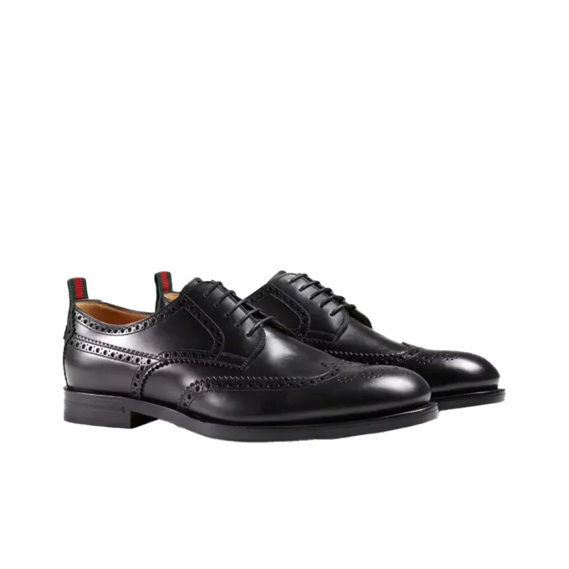 GUCCI Dress Shoes Men Low Top Black-1