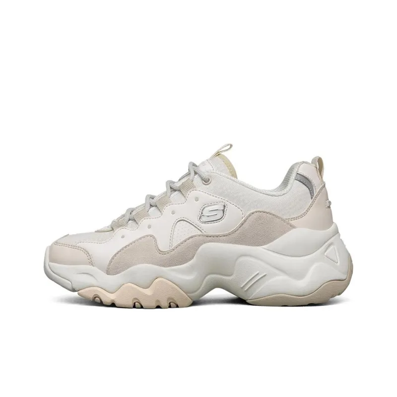 Skechers D'Lites 3.0 Low Chunky Shoes White Women's-0