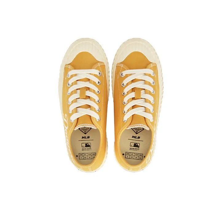 MLB Playball Play Ball New Origin Anti Slip And Wear Resistant Lightweight Low Top Canvas Shoes Unisex Ginger Yellow-2