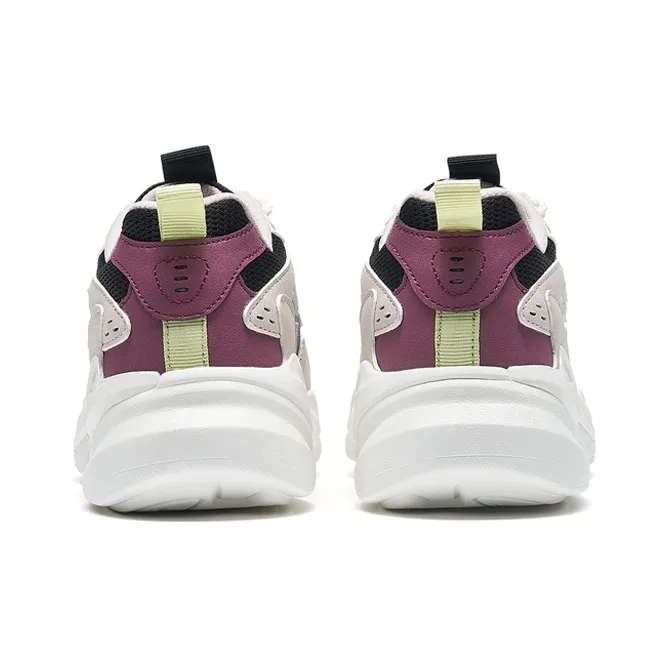 XTEP Chunky Sneakers Women's Low Top Black Rice-4