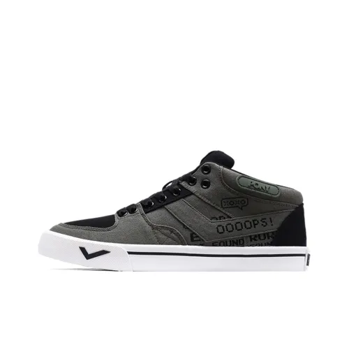 Pony Atop Canvas Shoes Men Low-Top Black Gray