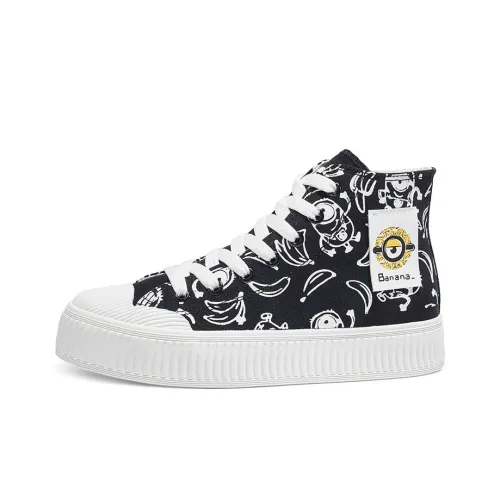 RENBEN Canvas Shoes Women's High-Top Black