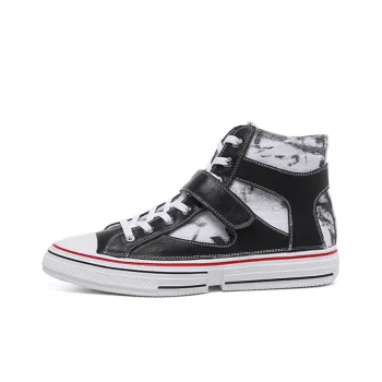 YEDANI High-Top Canvas Shoes Men's Black White