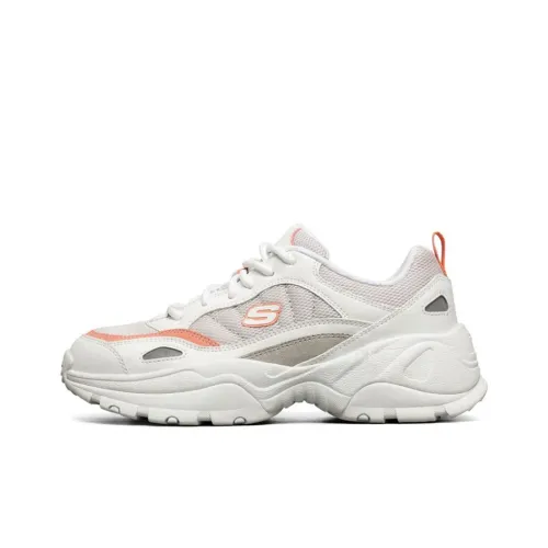 Skechers Kozmiks Chunky Sneakers Women's Low-Top White/Coral