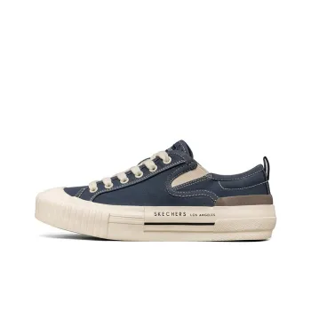 Skechers New Moon Low Canvas Shoes Navy Women's