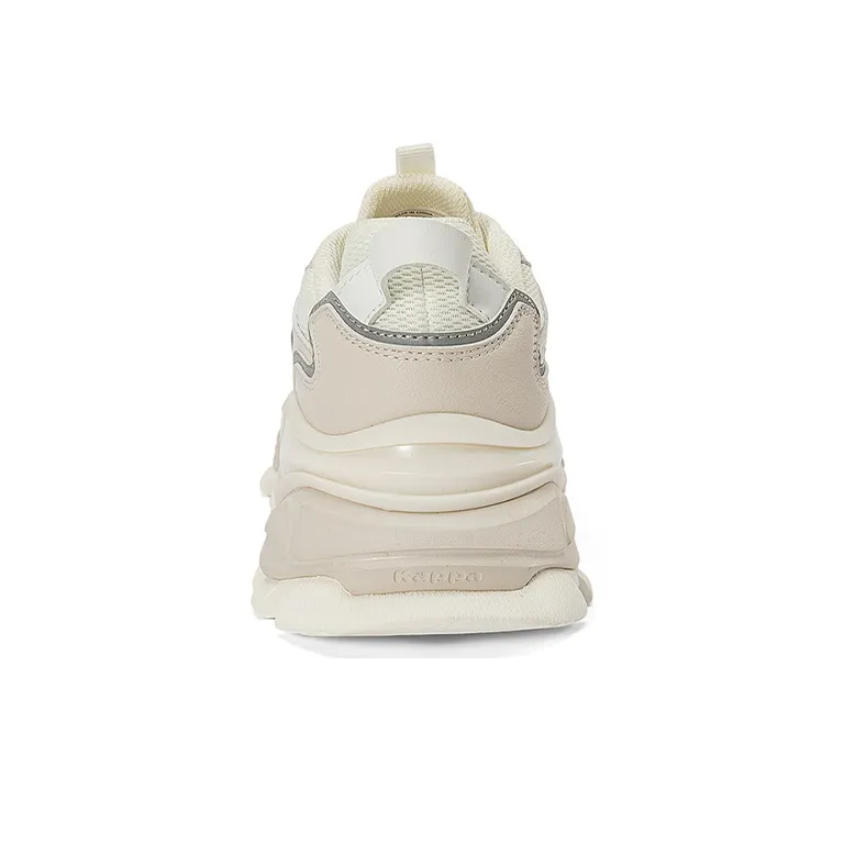 Kappa Anti-Slip And Wear-Resistant Coverage Low-Top Chunky Sneakers Unisex Beige-4